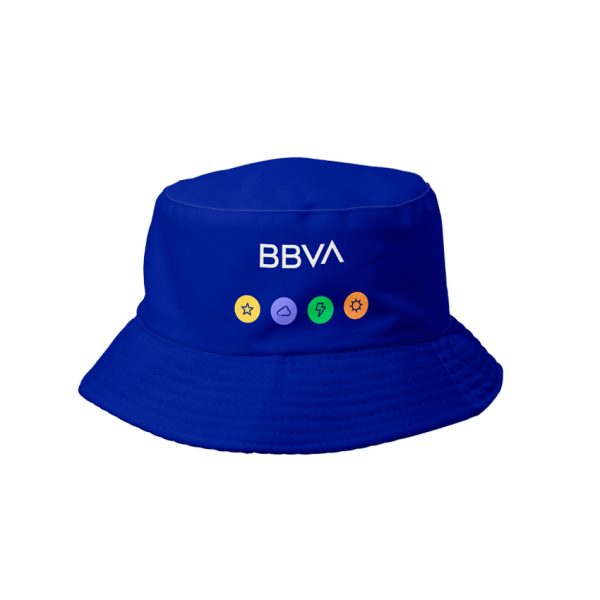 Bucket Hat Azul - Estampado Multicolor